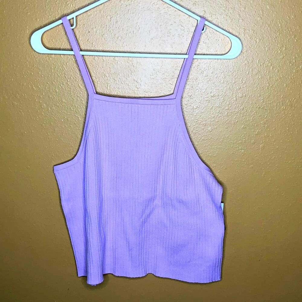 BP Lavender Sweater Crop Tank Top Cami New 1X